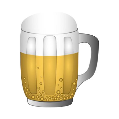 Köpüklü bira bardağı.