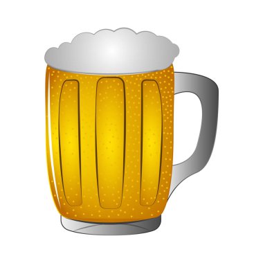 Köpüklü bira bardağı.