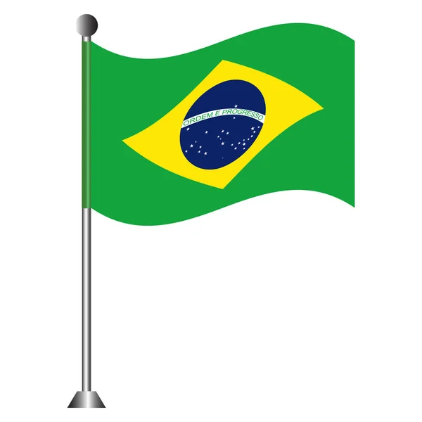Vlag van Brazilië — Stockvector