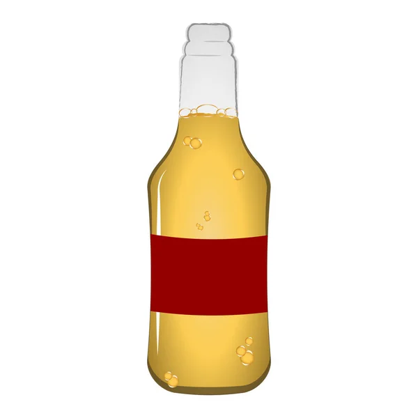 Bottiglia di birra isolata — Vettoriale Stock