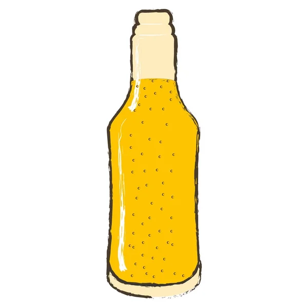 Botella de cerveza aislada — Vector de stock
