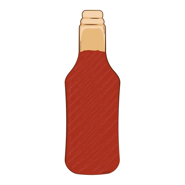 Botella de cerveza aislada — Vector de stock