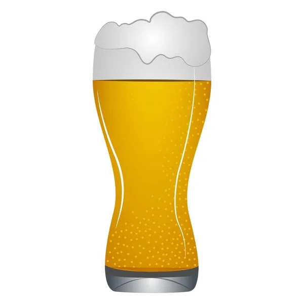 Vidrio de cerveza aislado — Archivo Imágenes Vectoriales