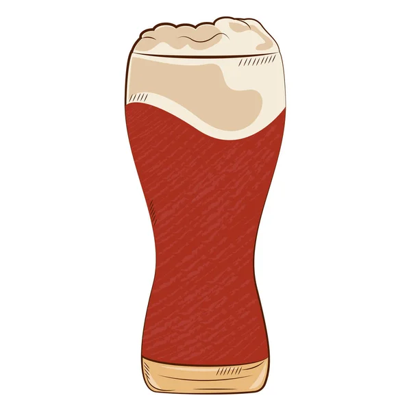 Vidrio de cerveza aislado — Vector de stock