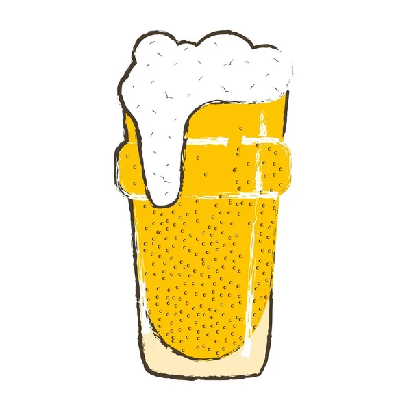 Vidrio de cerveza aislado — Archivo Imágenes Vectoriales