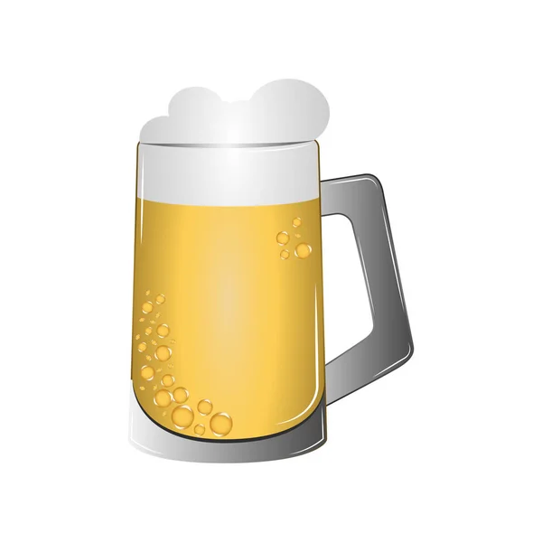 Caneca de cerveja isolada — Vetor de Stock