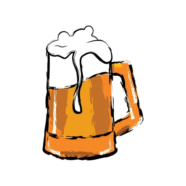 Taza de cerveza aislada — Vector de stock