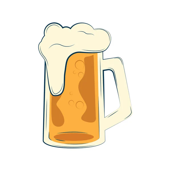 Izolovaný hrnek na pivo — Stockový vektor