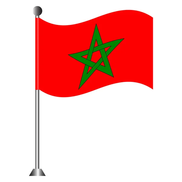 Bandeira de Morocco — Vetor de Stock