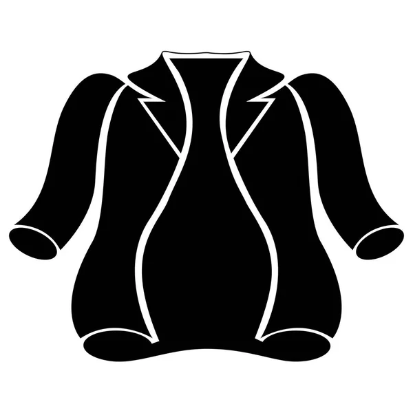 Silueta chaqueta de invierno — Vector de stock