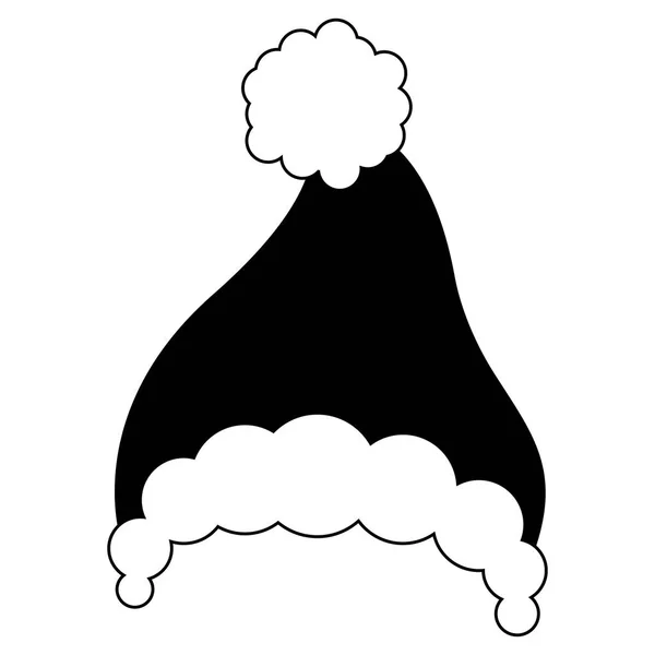 Christmas hat silhouette — Stockvector