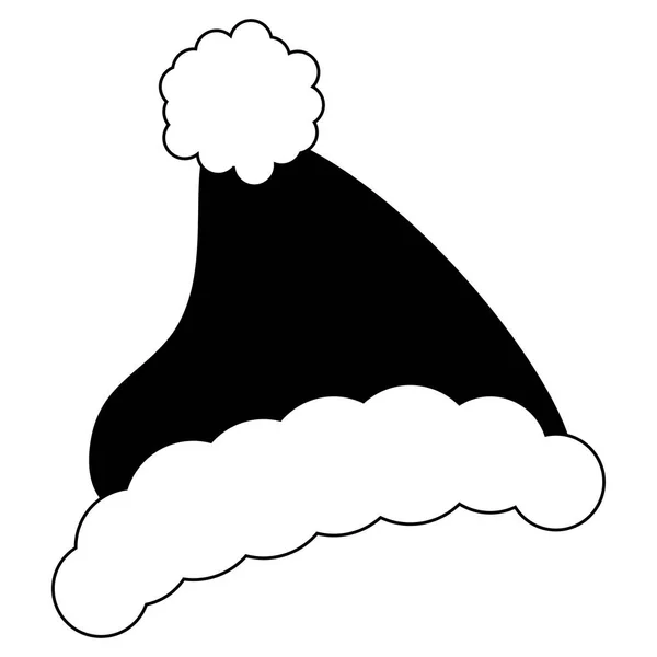 Chapeau de Noël silhouette — Image vectorielle