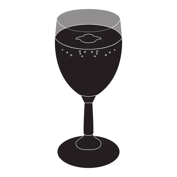 Silhouette de cocktail isolée — Image vectorielle