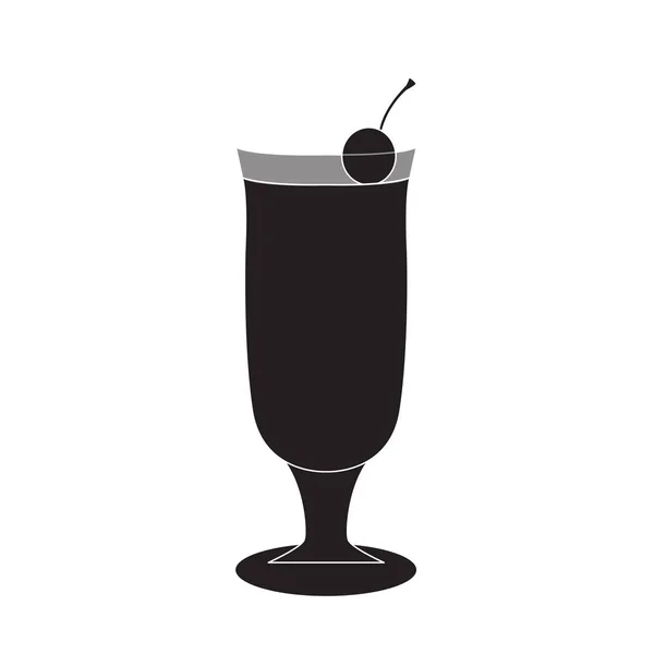 Isolierte Cocktail-Silhouette — Stockvektor