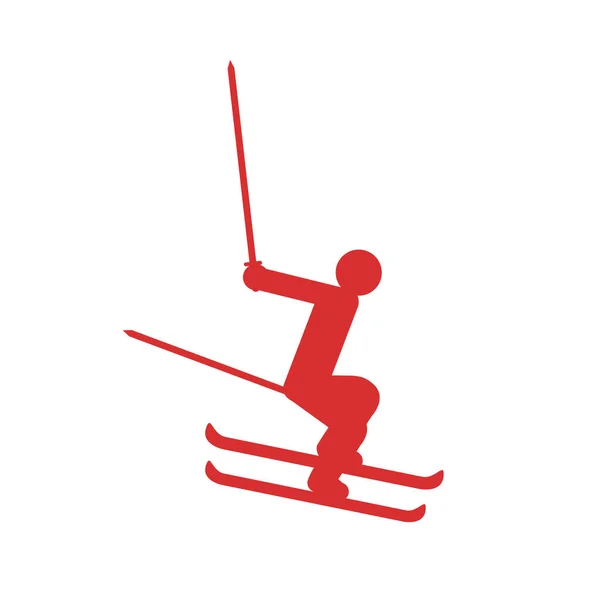 Symbole abstrait du sport d'hiver — Image vectorielle