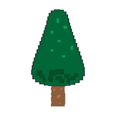 Pixelated ağaç simgesiyle
