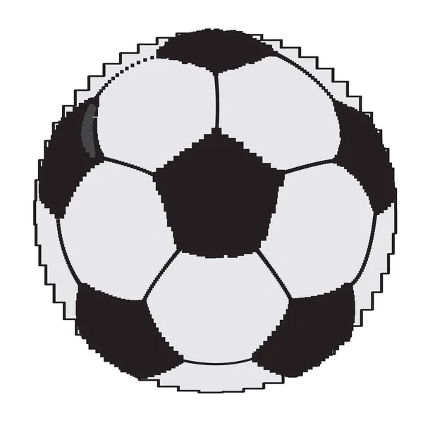 Pelota de fútbol pixelada — Archivo Imágenes Vectoriales