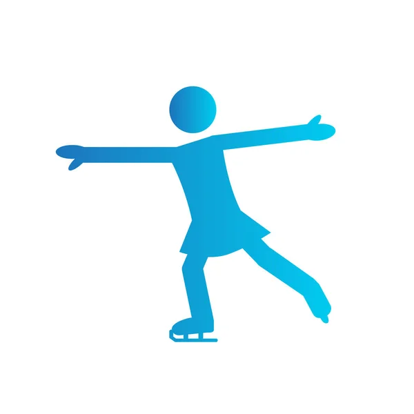 Símbolo abstracto de baile de skate — Vector de stock