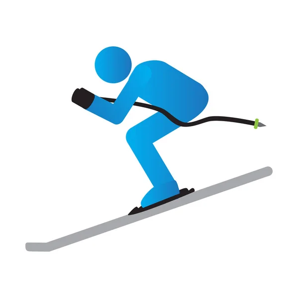 Symbole abstrait du sport d'hiver — Image vectorielle