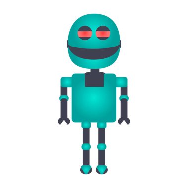 İzole sevimli robot