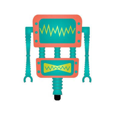 İzole sevimli robot