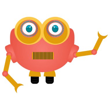 İzole sevimli robot