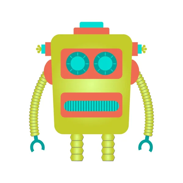 隔离可爱的机器人 — 图库矢量图片