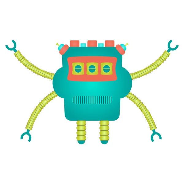 Geïsoleerde schattig robot — Stockvector