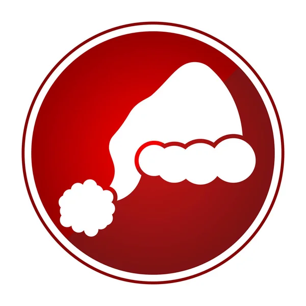 Botão de chapéu de Natal —  Vetores de Stock