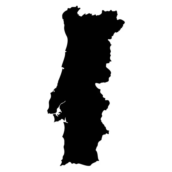 Карта Португалии — стоковый вектор