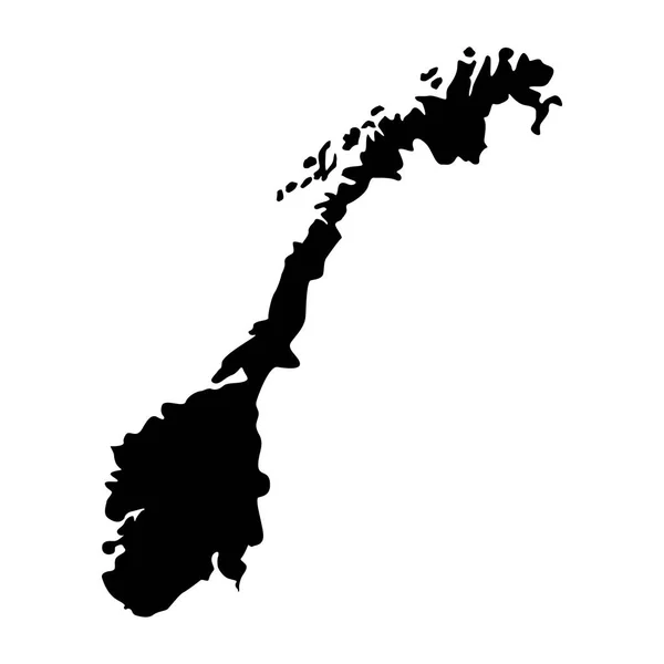 ノルウェー地図 — ストックベクタ