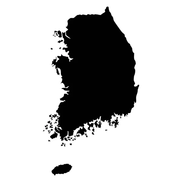 Karta över Sydkorea — Stock vektor