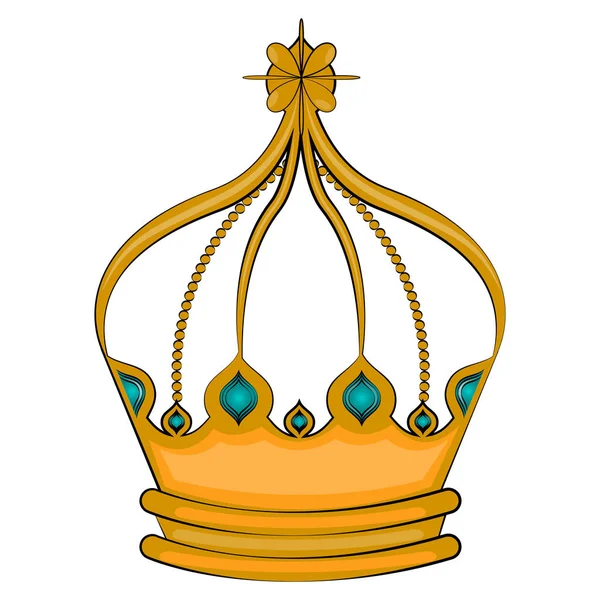Geïsoleerde koninklijke kroon — Stockvector
