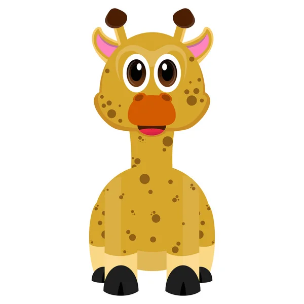 Geïsoleerde schattig giraffe — Stockvector