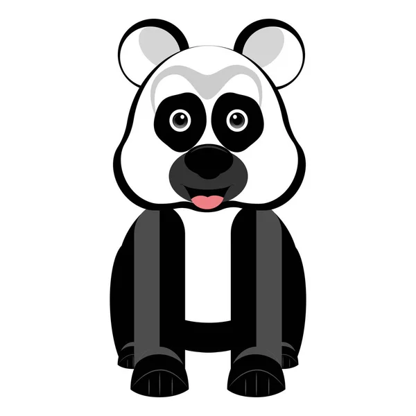 Panda mignon isolé — Image vectorielle