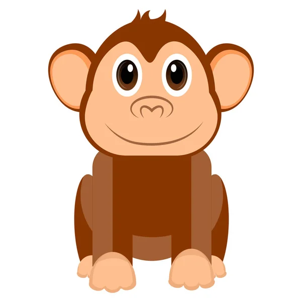 Macaco bonito isolado — Vetor de Stock