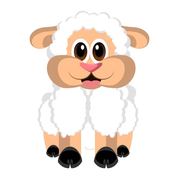 Ізольована милі вівці — стоковий вектор