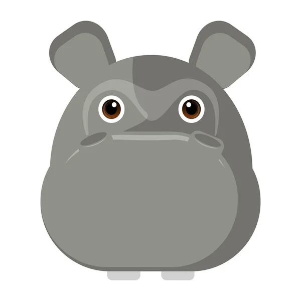 Avatar d'un hippopotame — Image vectorielle