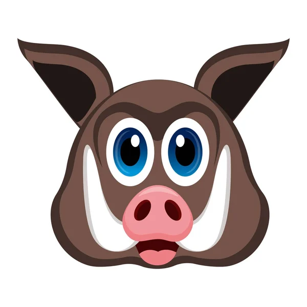 Avatar of a wild pig — Stock Vector