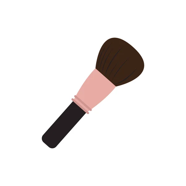 Cepillo de maquillaje aislado — Vector de stock