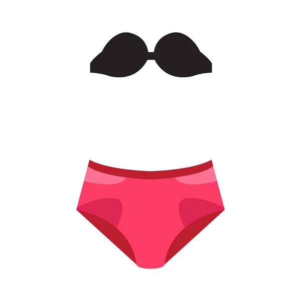 Geïsoleerde bikini illustratie — Stockvector