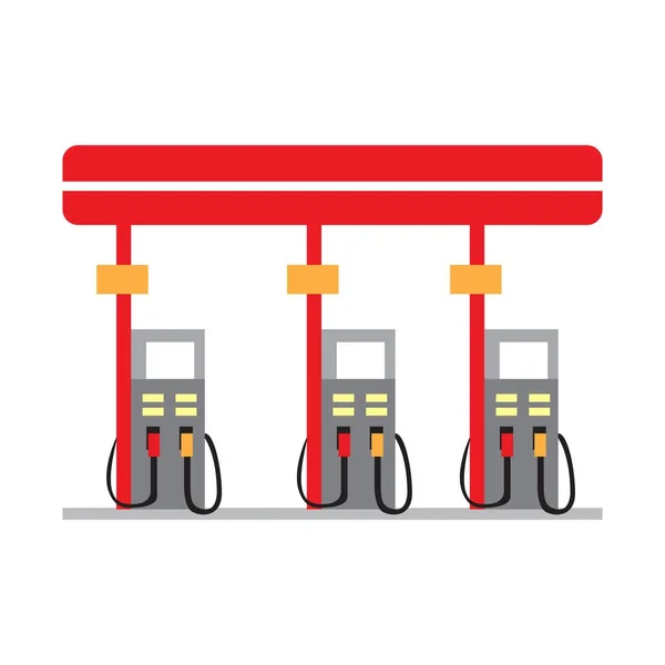 Απομονωμένες βενζινάδικο — Διανυσματικό Αρχείο