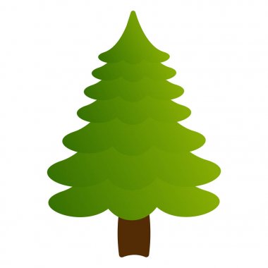 İzole edilmiş Noel ağacı