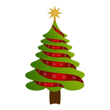 İzole edilmiş Noel ağacı