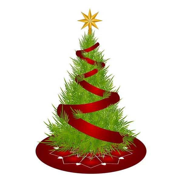 Izolovaný vánoční stromek — Stockový vektor