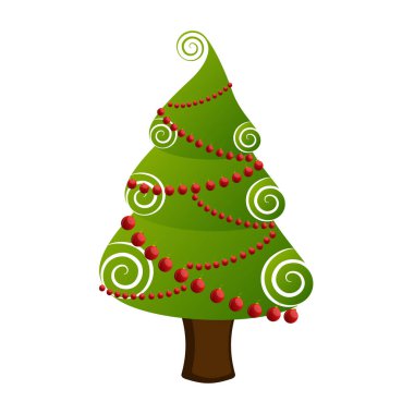 İzole edilmiş Noel ağacı