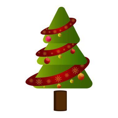 İzole edilmiş Noel ağacı