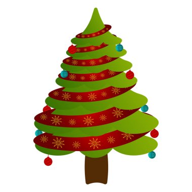 İzole edilmiş Noel ağacı