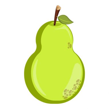 İzole armut illüstrasyon