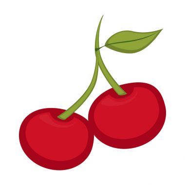 İzole kiraz illüstrasyon